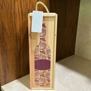THINGS REMEMBERED WOOD WINE BOX NEW